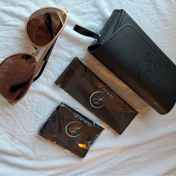 Vintage gold frame oversized Sunglasses main image 7